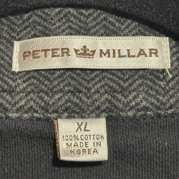 Peter Millar 1/4 Zip Sweater Vest Mens XL Black Sleeveless Golf Pullover VTG - Picture 6 of 9